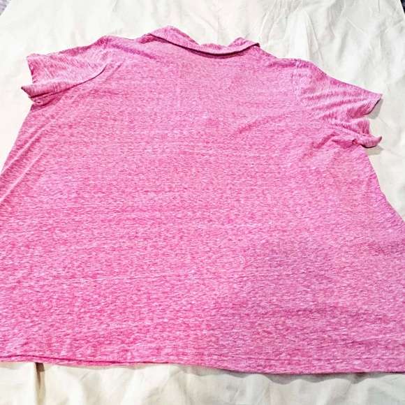 NEW PHOTOS! POLO TOP, SHORT SLEEVE, FUSCHIA, SIZE 4X, POLYESTER/COTTON/RAYON, - Picture 9 of 10
